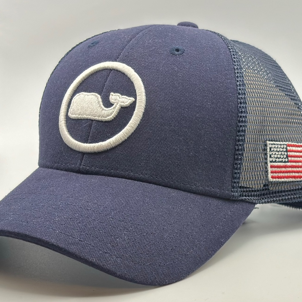 Vineyard Vines Whale Dot Performance Trucker Adjustable Cap